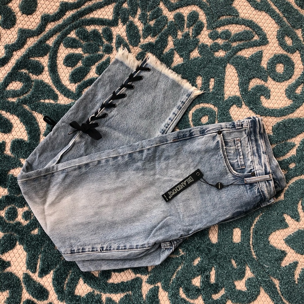 Blank NYC Lace-up Jeans